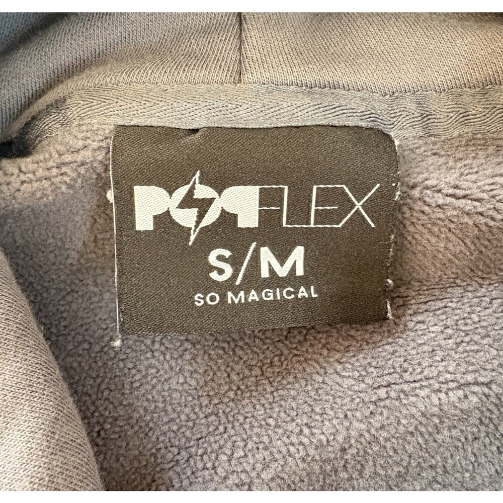 Popflex Women’s Cropped Hoodie Sweatshirt Size S Steel Grey Ba - Picture 3 of 7